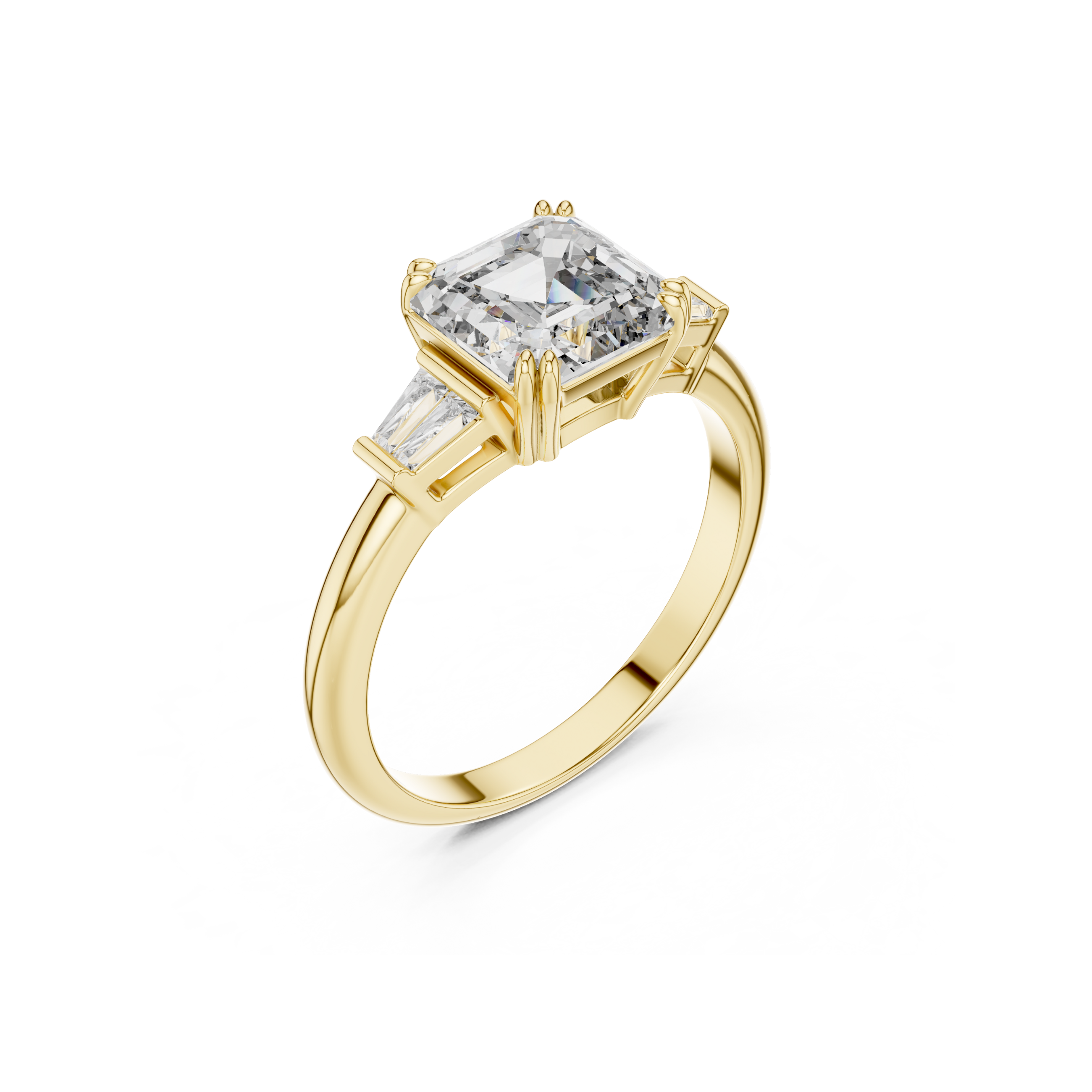 Princess Cut Solitaire Lab grown Diamond Ring