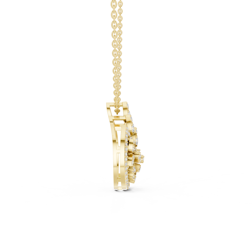 Concave Lab Grown Diamond Pendant