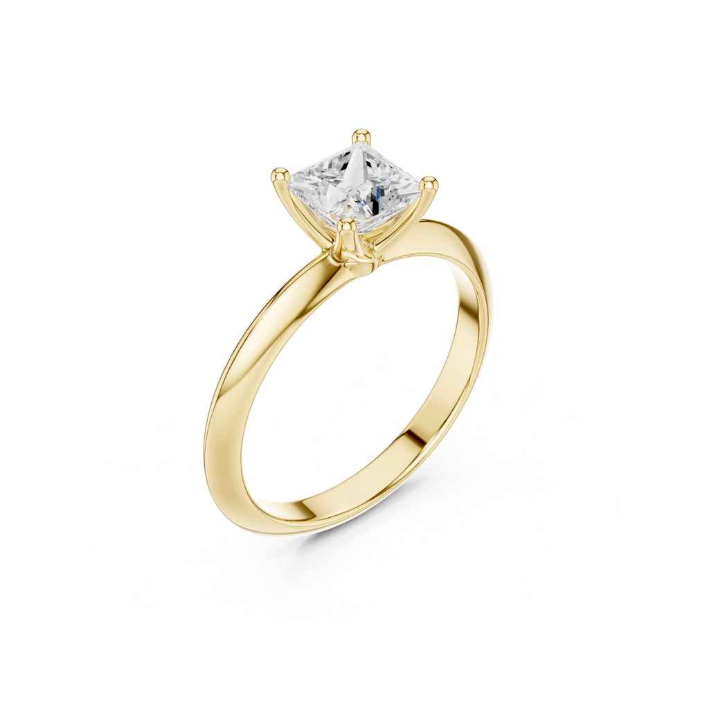 Princess-Cut Solitaire Lab Grown Diamond Ring