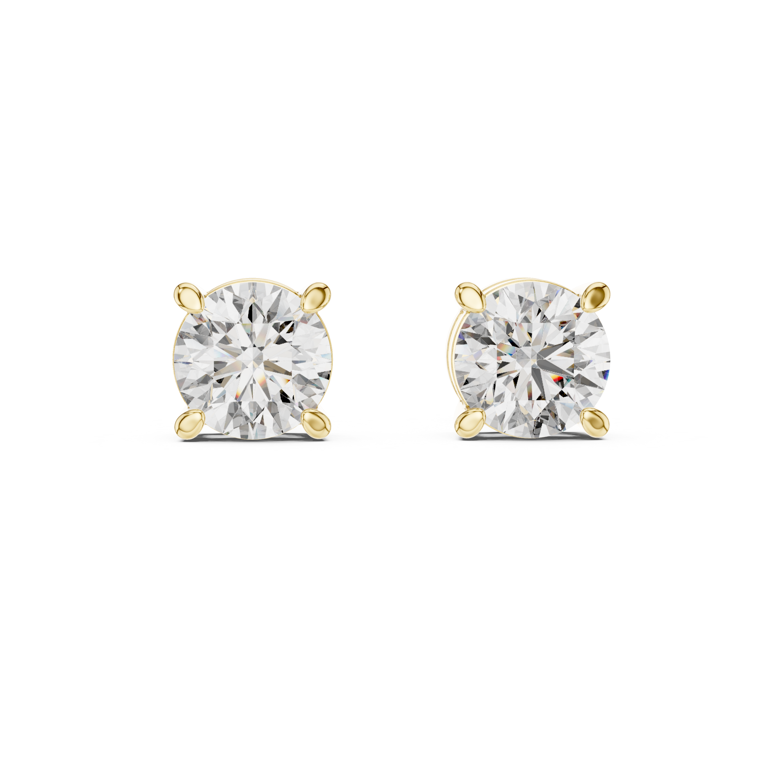 Classic Round Solitaire Diamond Stud