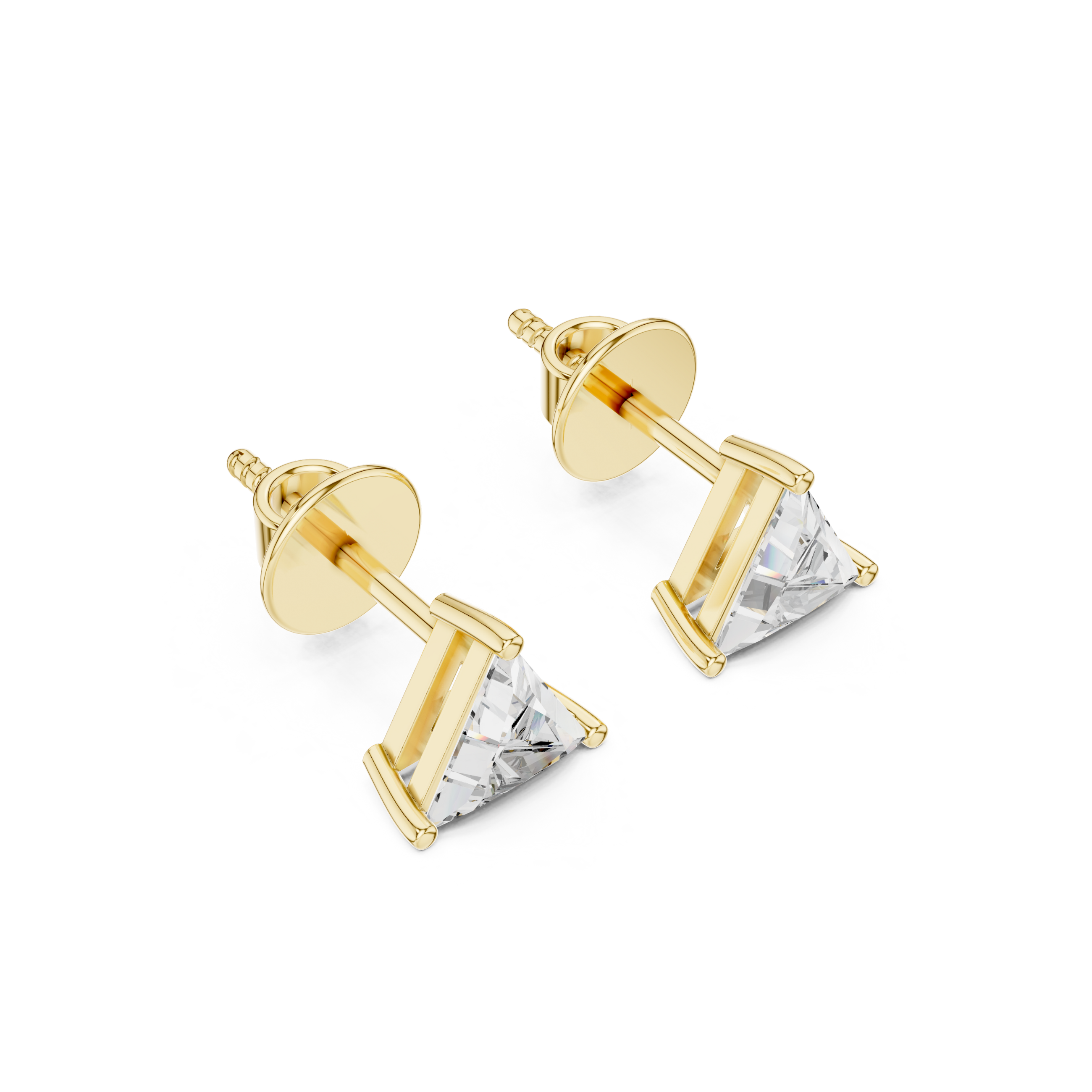 Trillion-Cut Lab Grown Diamond Stud