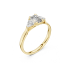 Emerald-Cut Three-Stone Diamond Ring