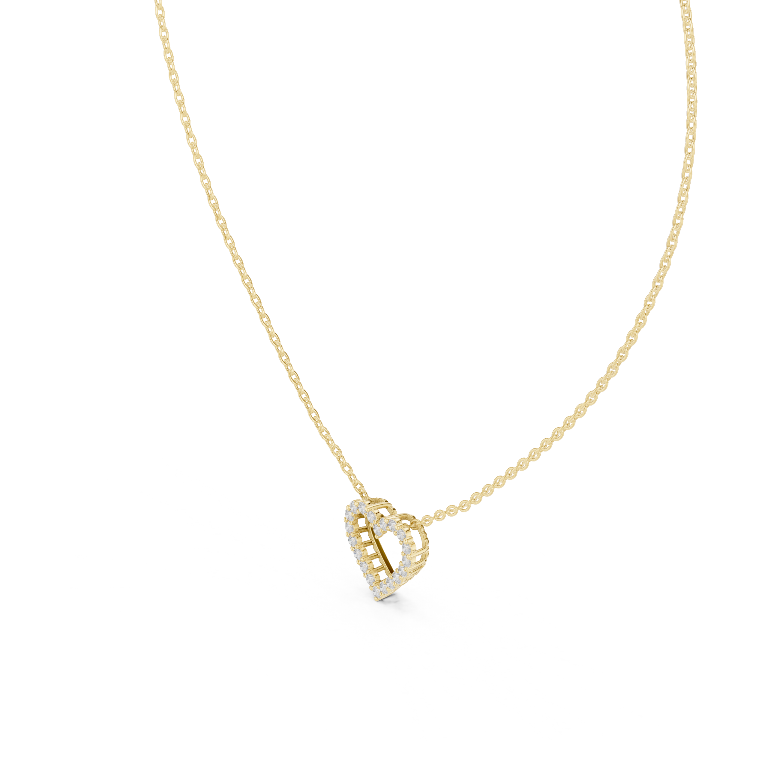 Delicate Heart Lab Grown Diamond Pendent