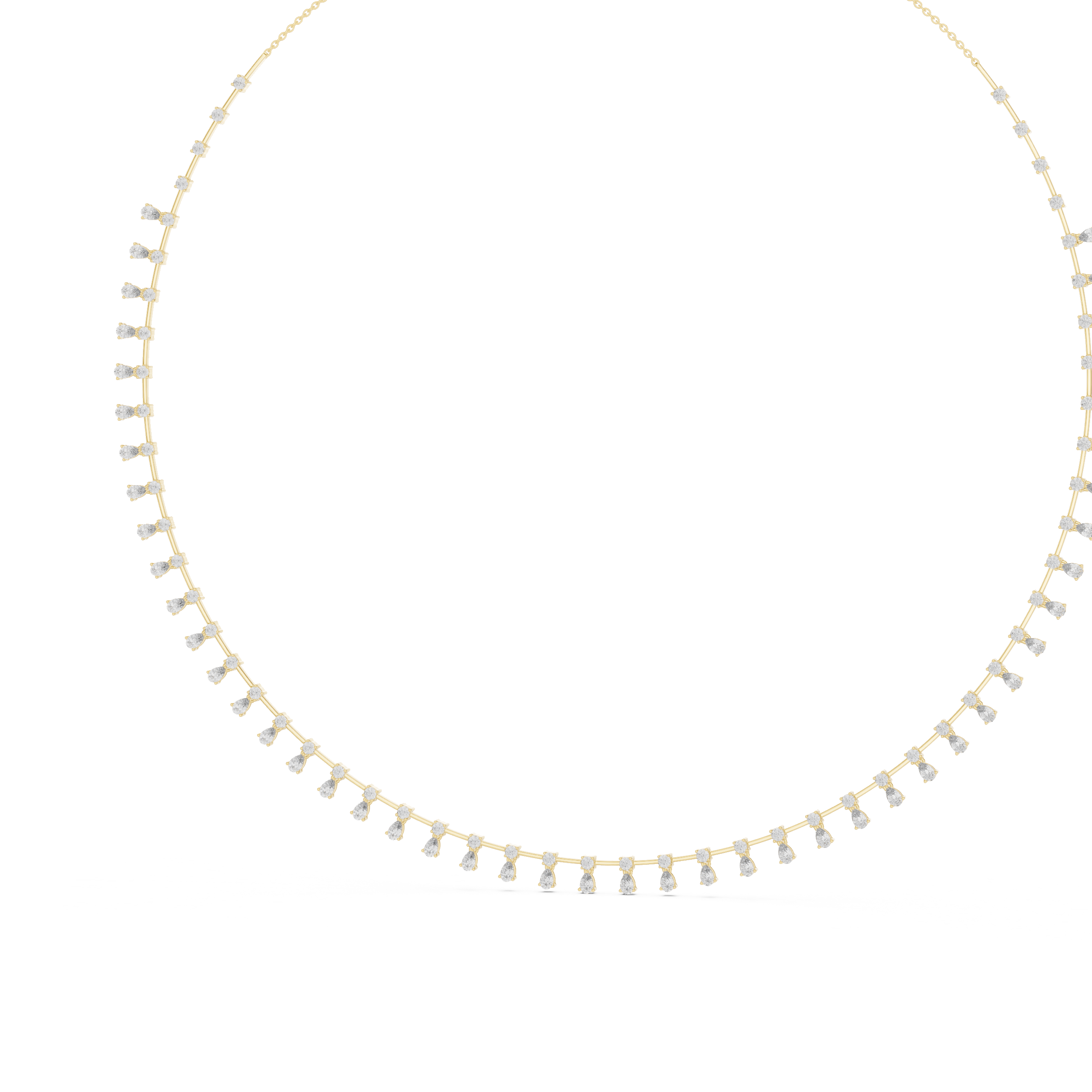 Graduated Dangling Lab Grown Diamond Necklace