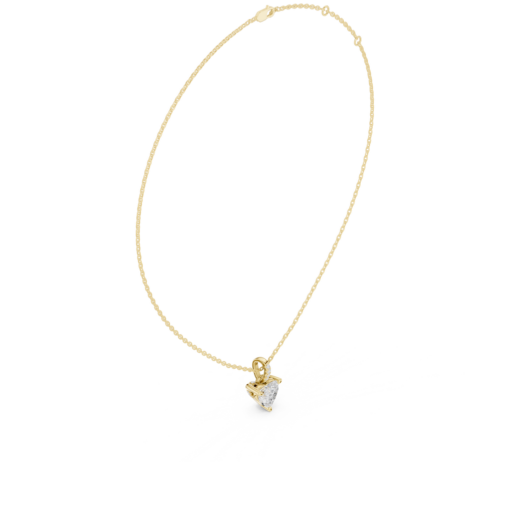 Heart Shape Solitaire Diamond Pendant