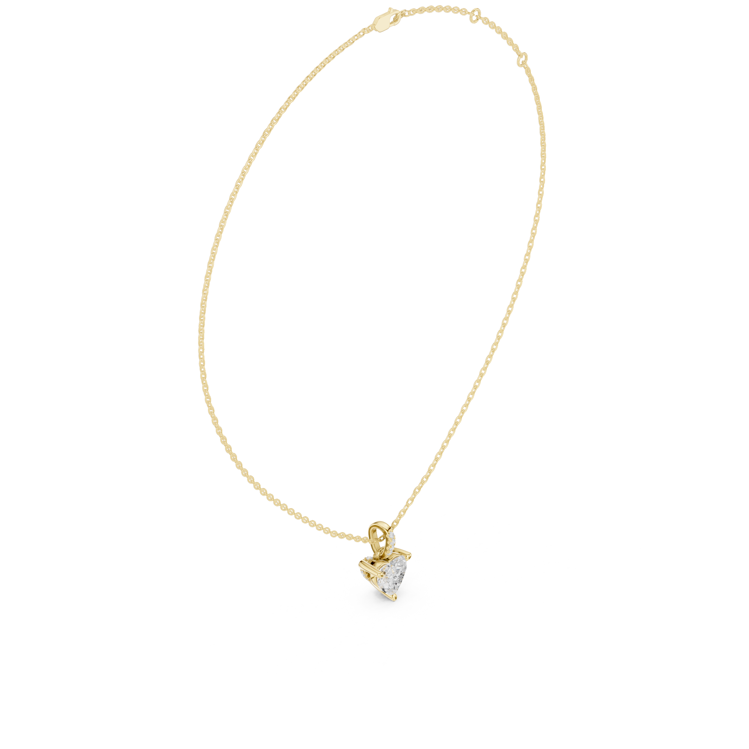Heart Shape Solitaire Diamond Pendant