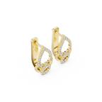 Slick Harmony Diamond Hoop Earring