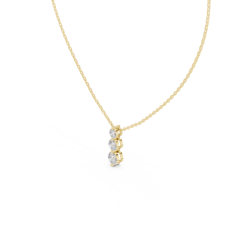 Trio Solitaire Lab Grown Diamond Pendant