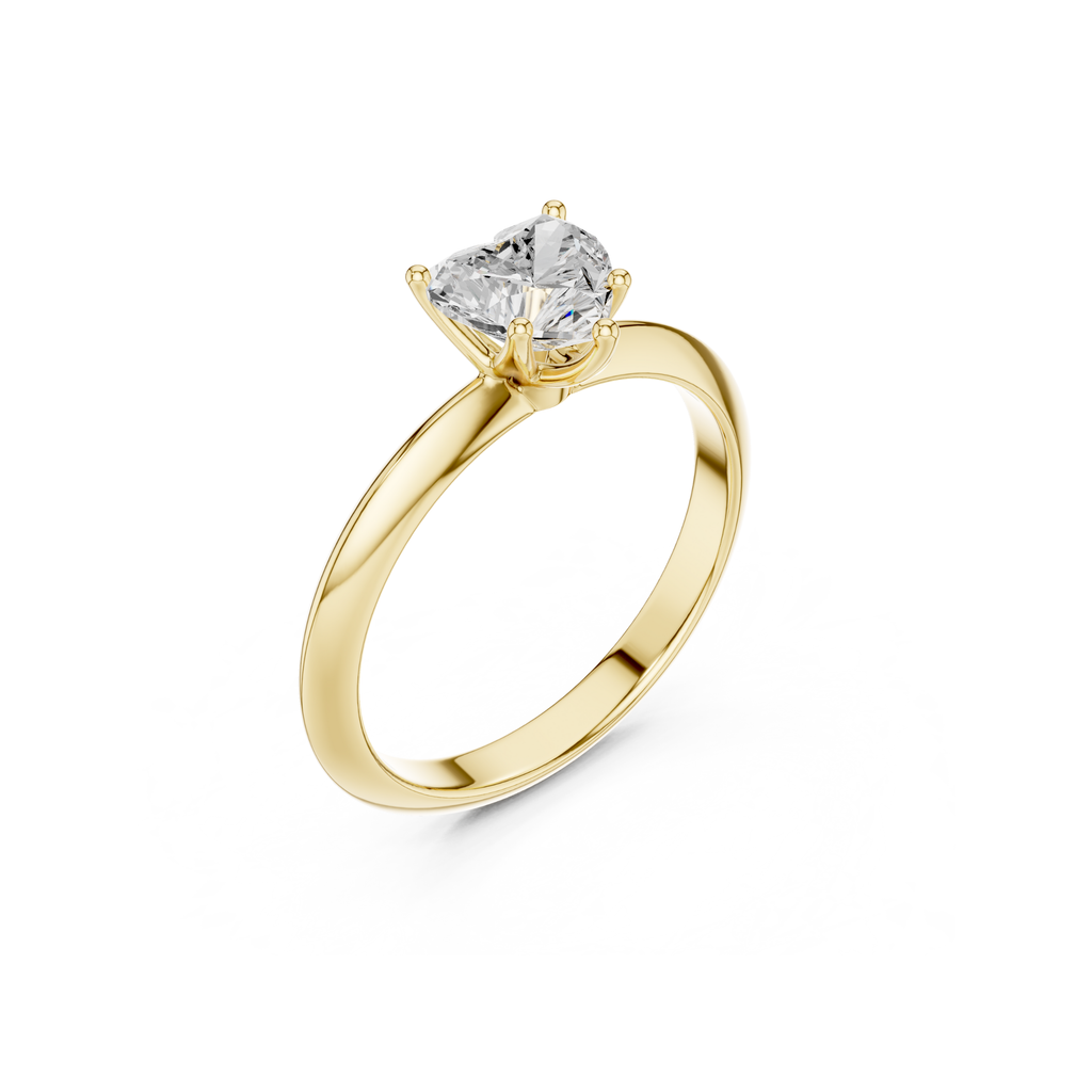 Heart-Cut Solitaire Lab Grown Diamond Ring
