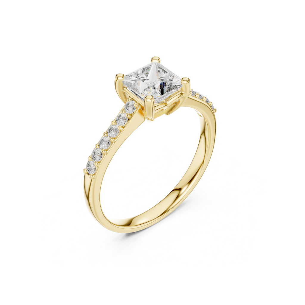 Princess-Cut Lab Grown Diamond Ring