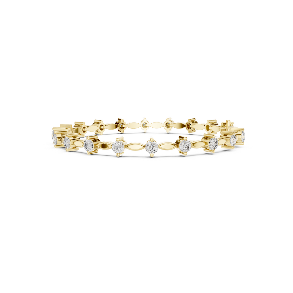 Delicate Round Lab Grown Diamond Tennis Bracelet