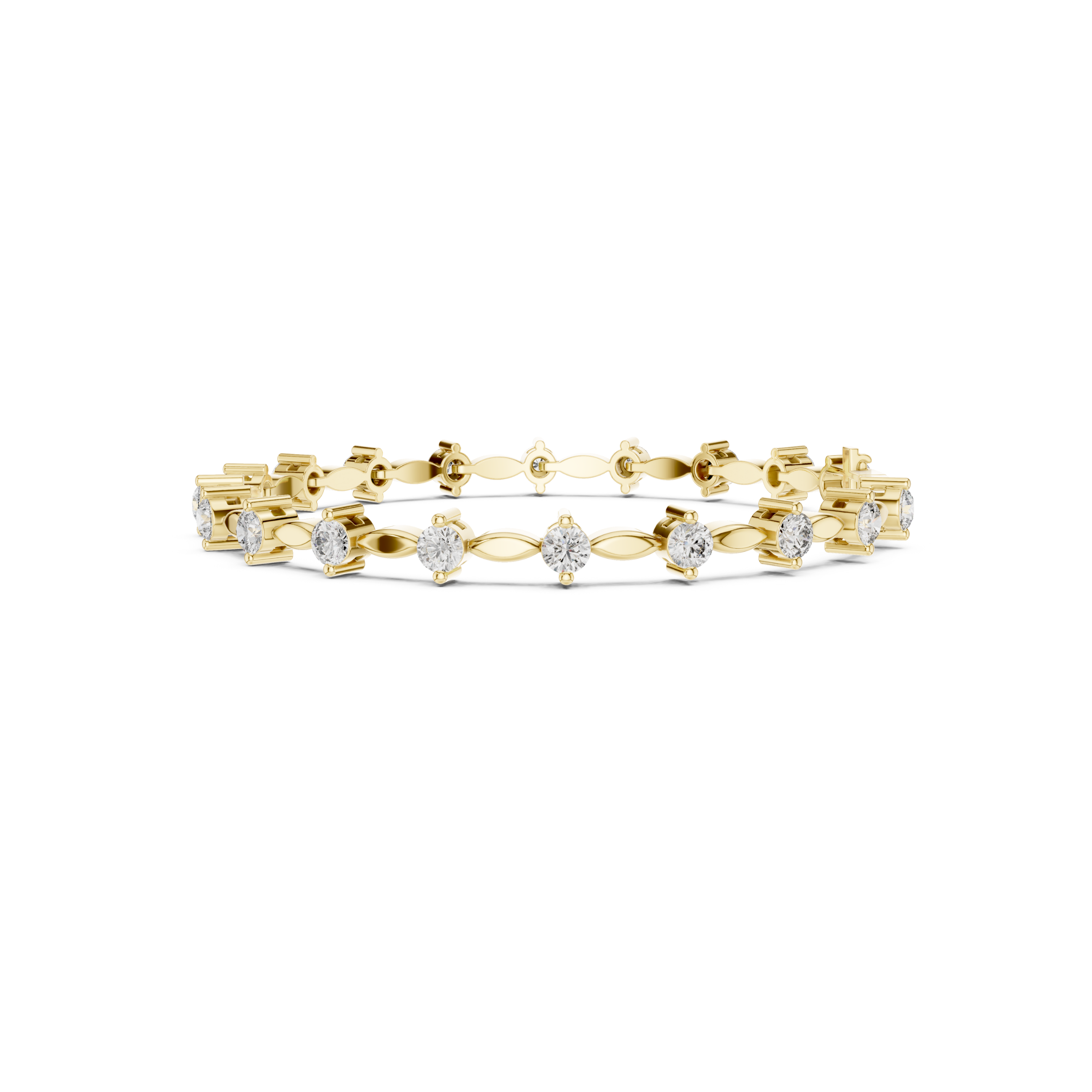Delicate Round Lab Grown Diamond Tennis Bracelet