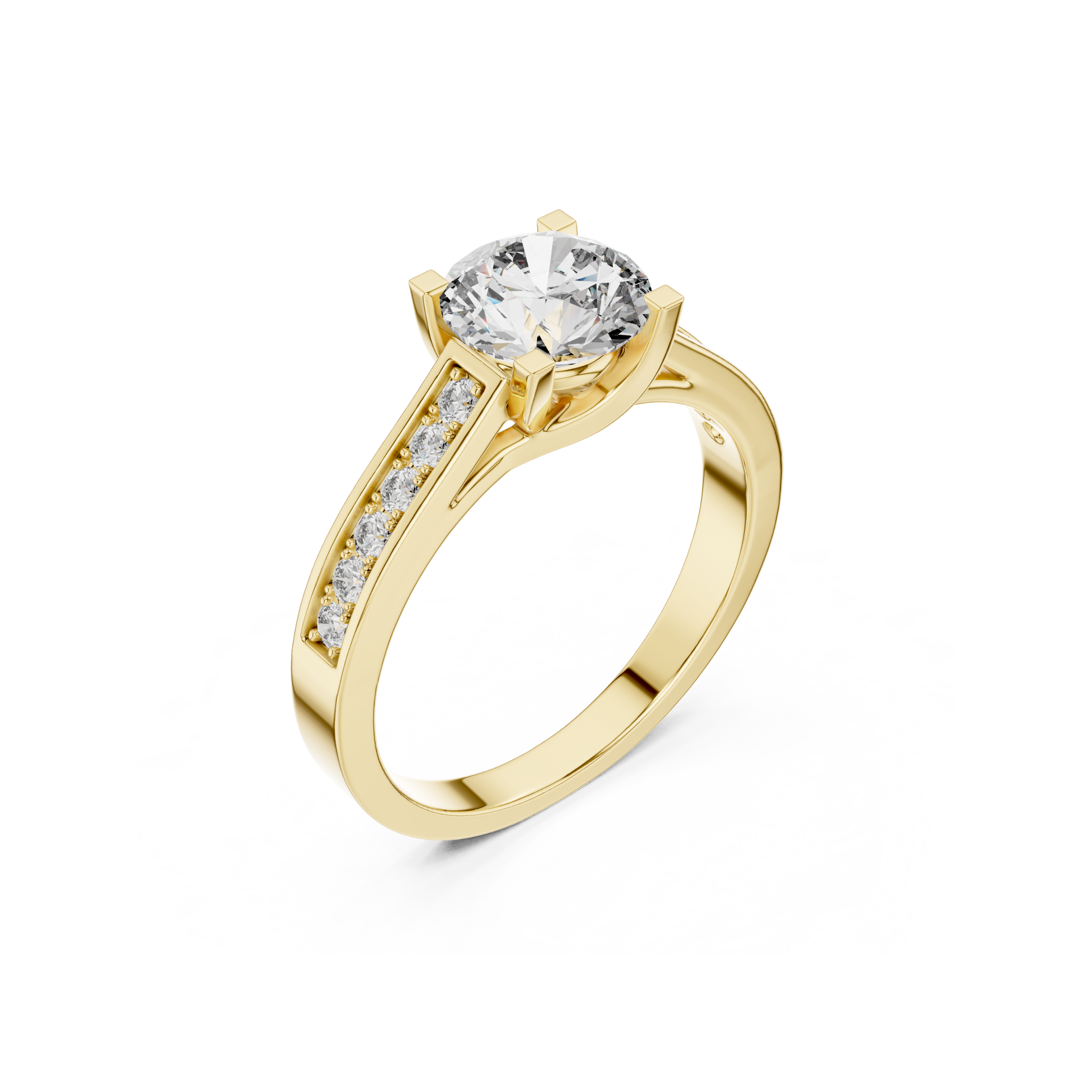 Round Solitaire Diamond Engagement Ring