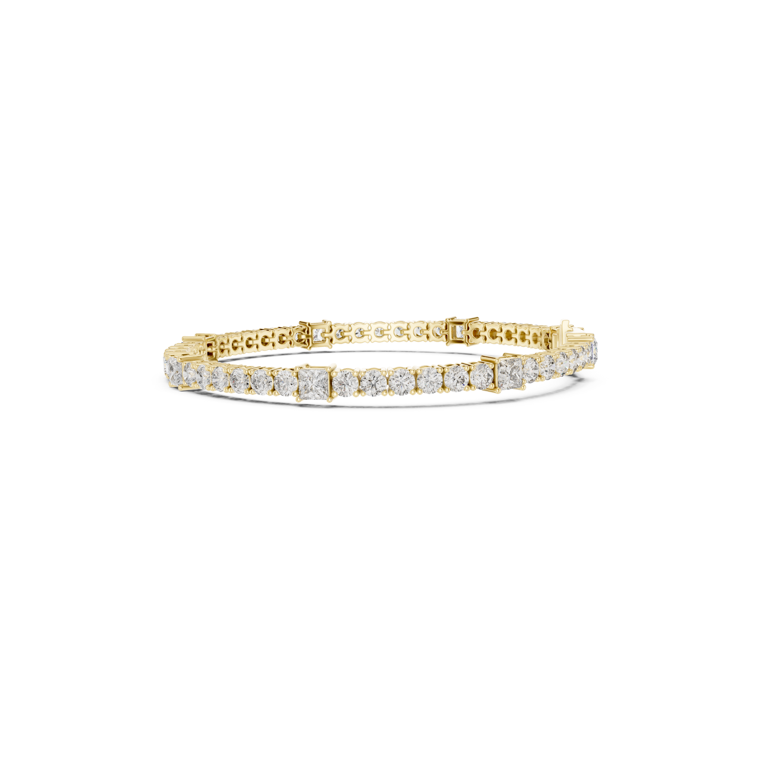 Princess Cut Lab Grown Diamond Tennis Bracelet