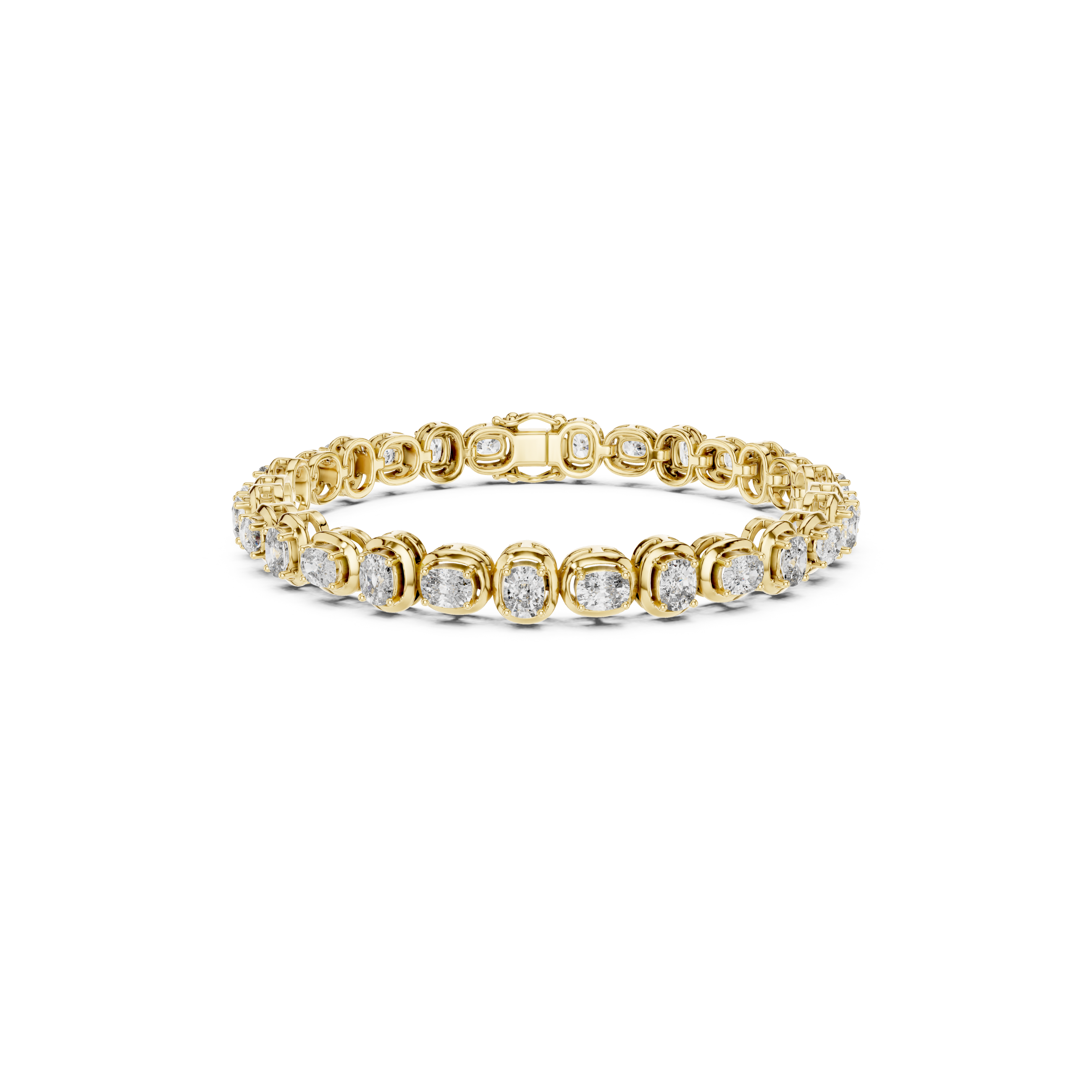 Cushion Cut Lab Grown Diamond Tennis Bracelet