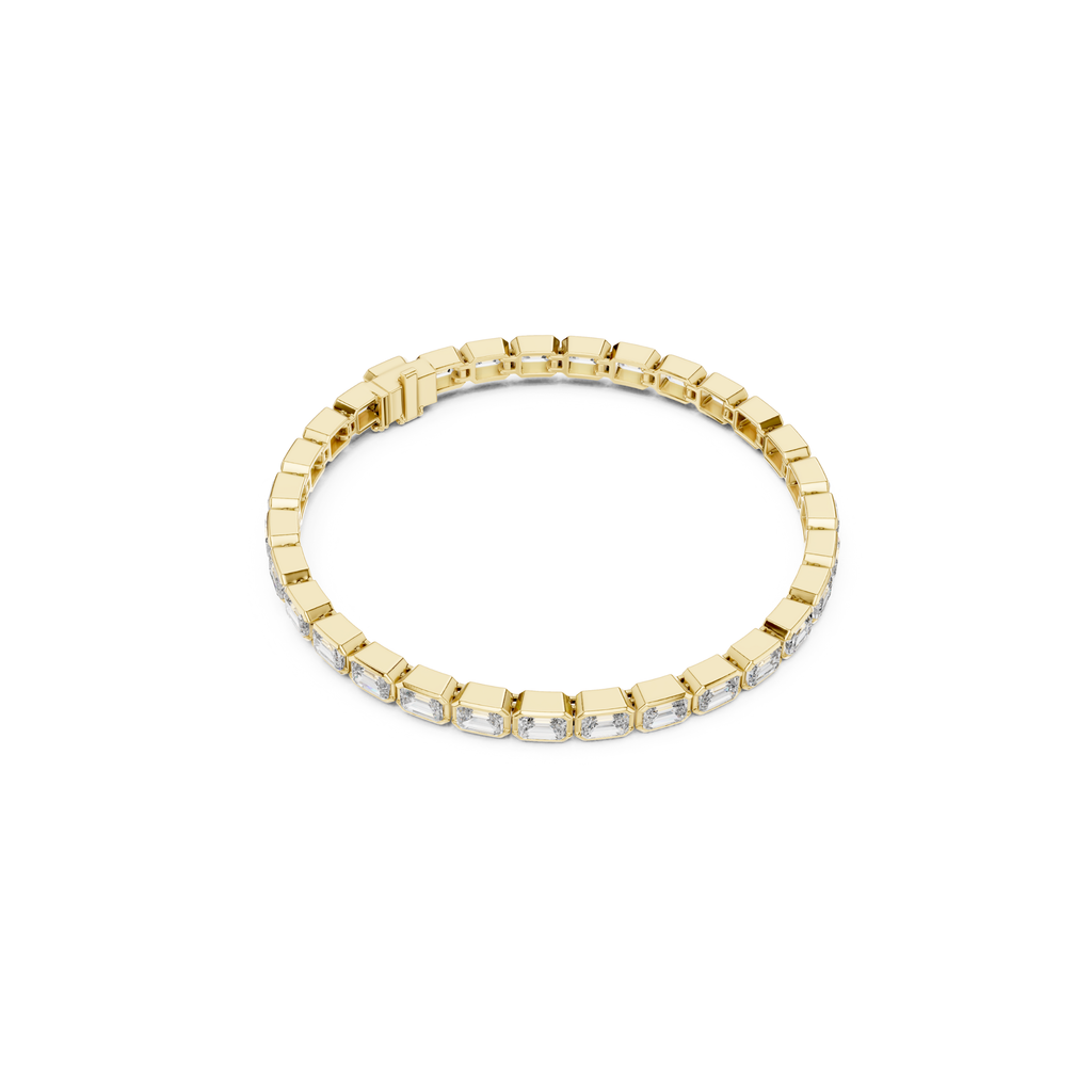 Emerald-Cut Lab Grown Diamond Tennis Bracelet