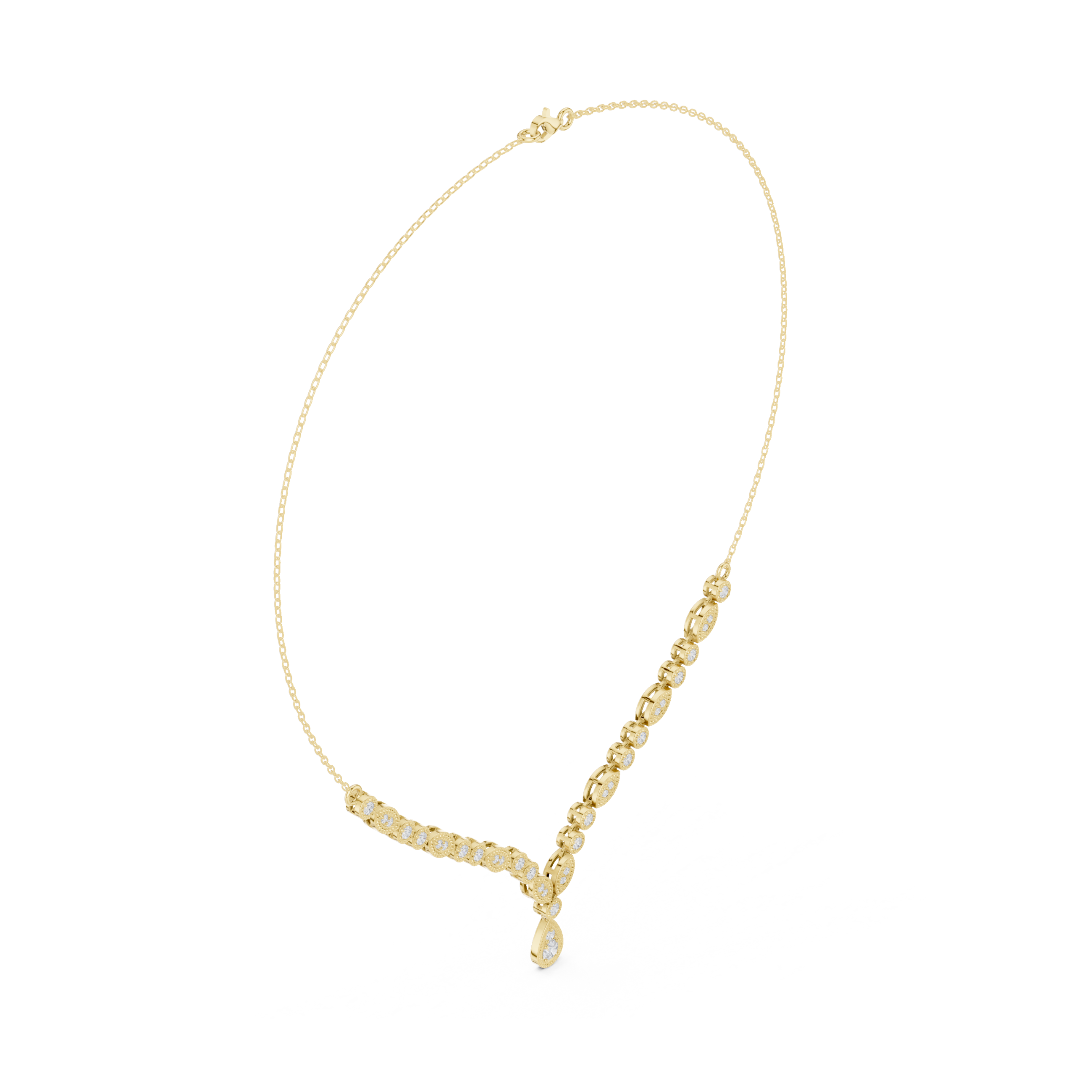 Elegant Lab Grown Diamond Drop Necklace