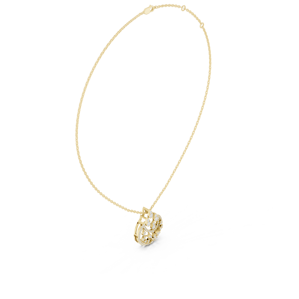 Concave Lab Grown Diamond Pendant