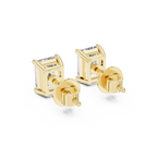 Emerald-Cut Lab Grown Diamond Stud