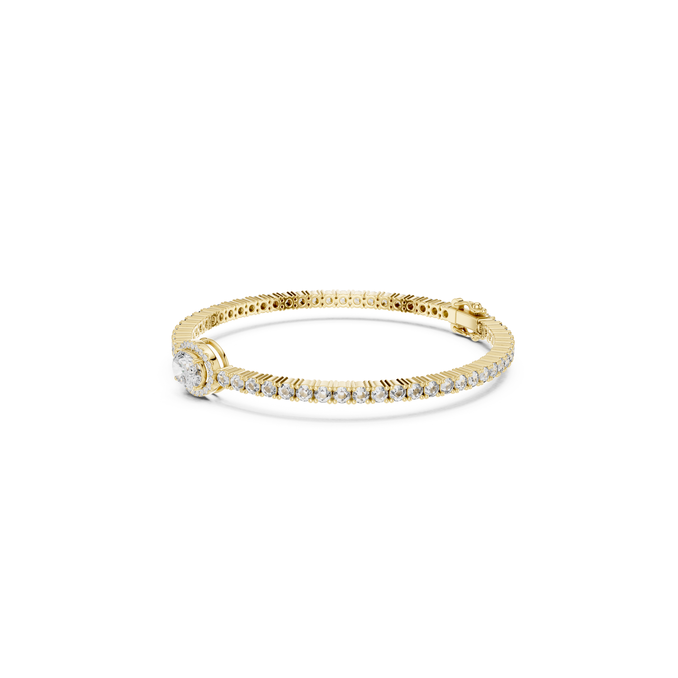 Oval Lab Grown Diamond Tennis Bracelet