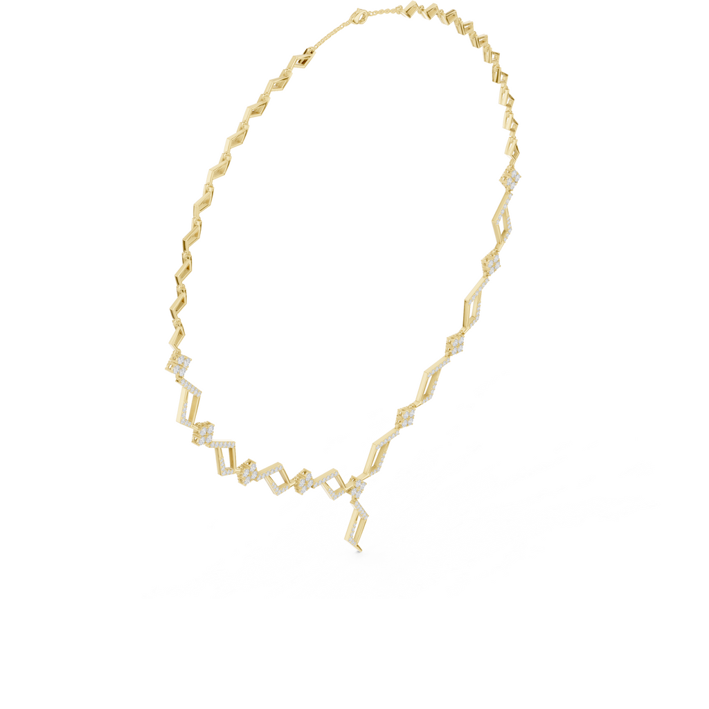 Geometric Lab Grown Diamond Necklace