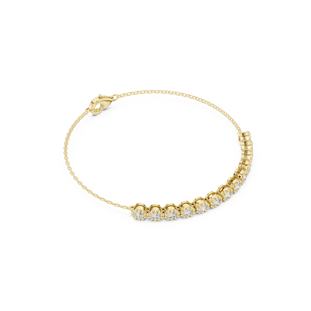 Cluster Lab Grown Diamond Chain Bracelet