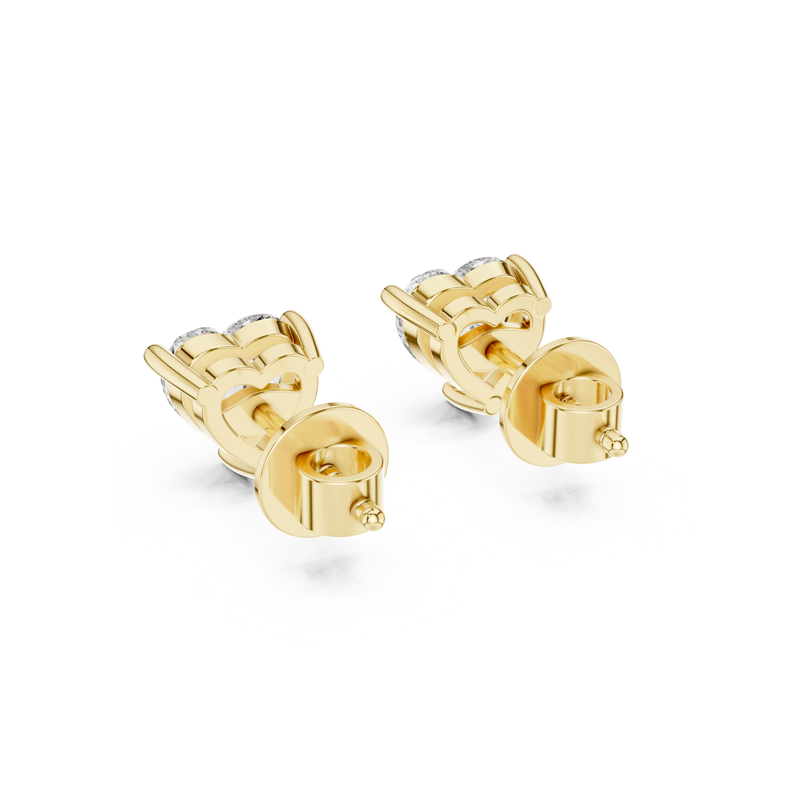 Heart Shape Lab Grown Diamond Stud