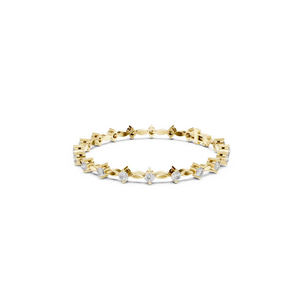 Delicate Round Lab Grown Diamond Tennis Bracelet