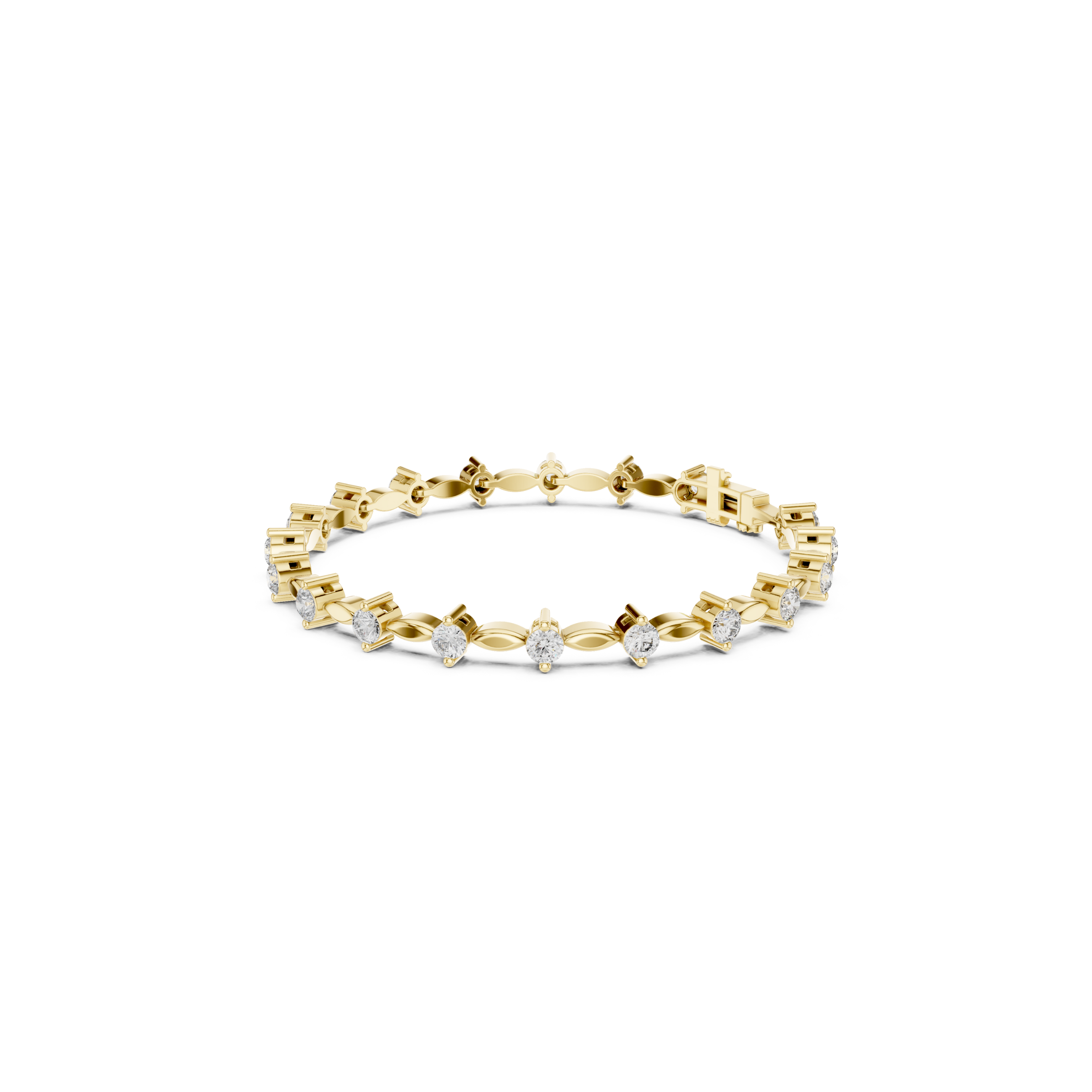 Delicate Round Lab Grown Diamond Tennis Bracelet