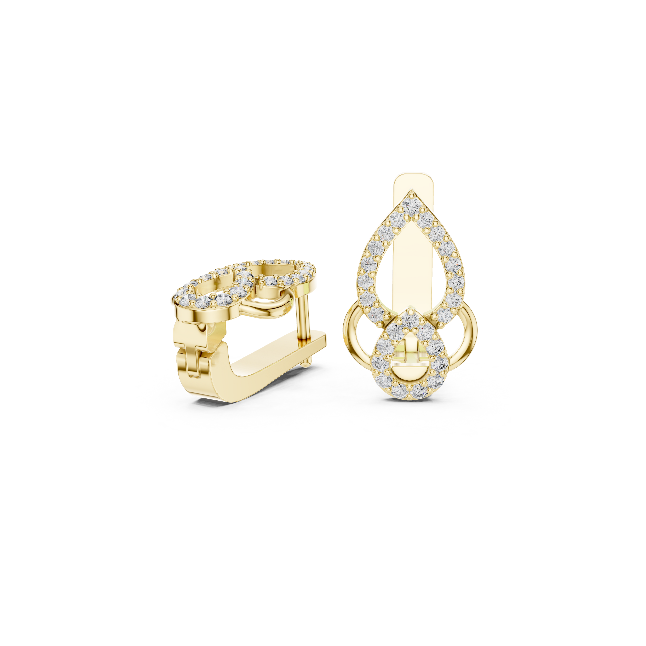 Slick Harmony Diamond Hoop Earring
