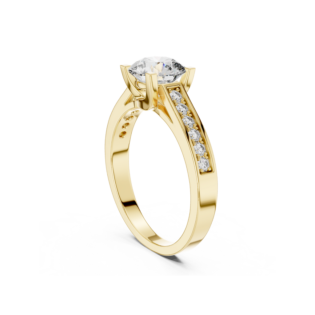 Round Solitaire Diamond Engagement Ring