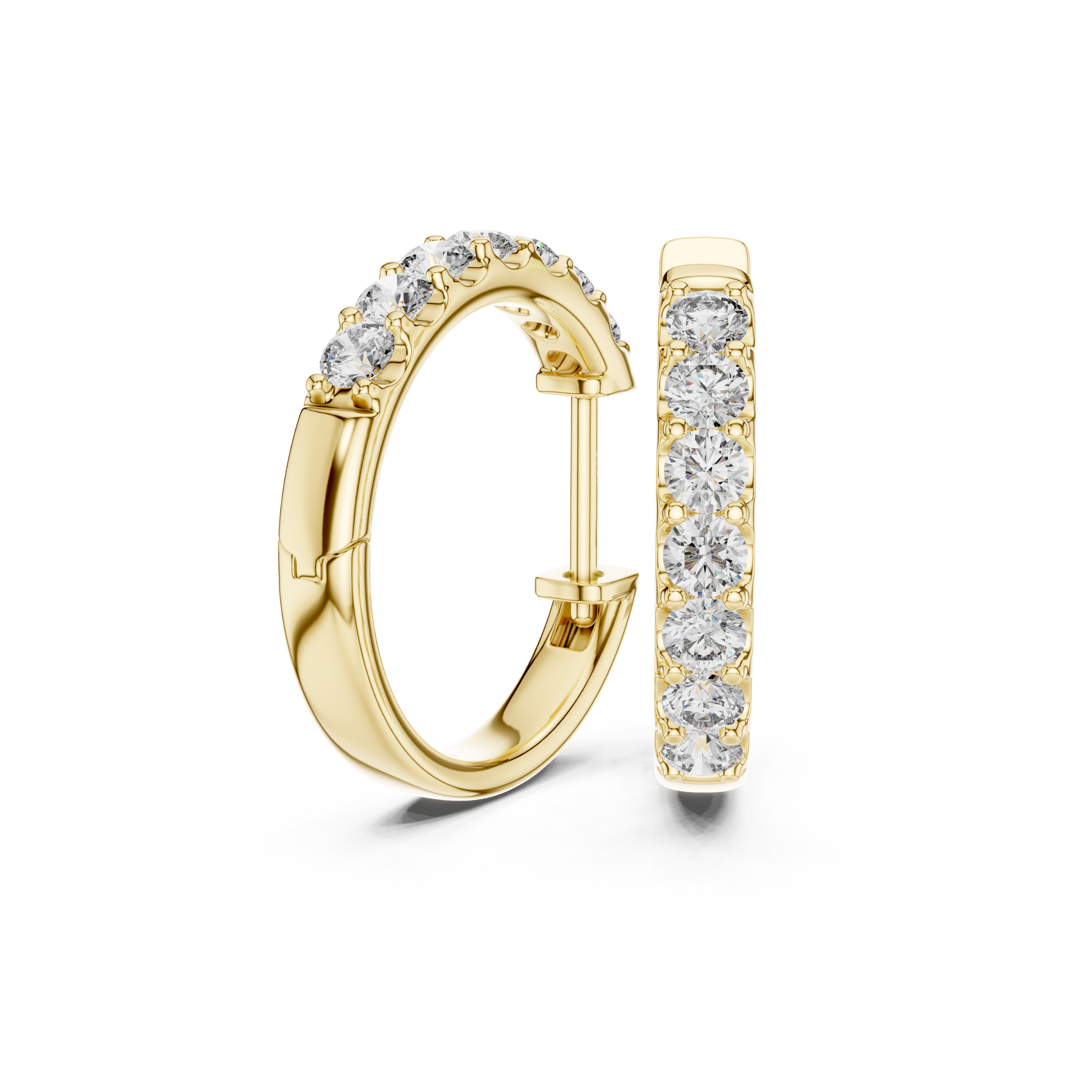 Classic Lab Grown Diamond Huggie Hoop Earring