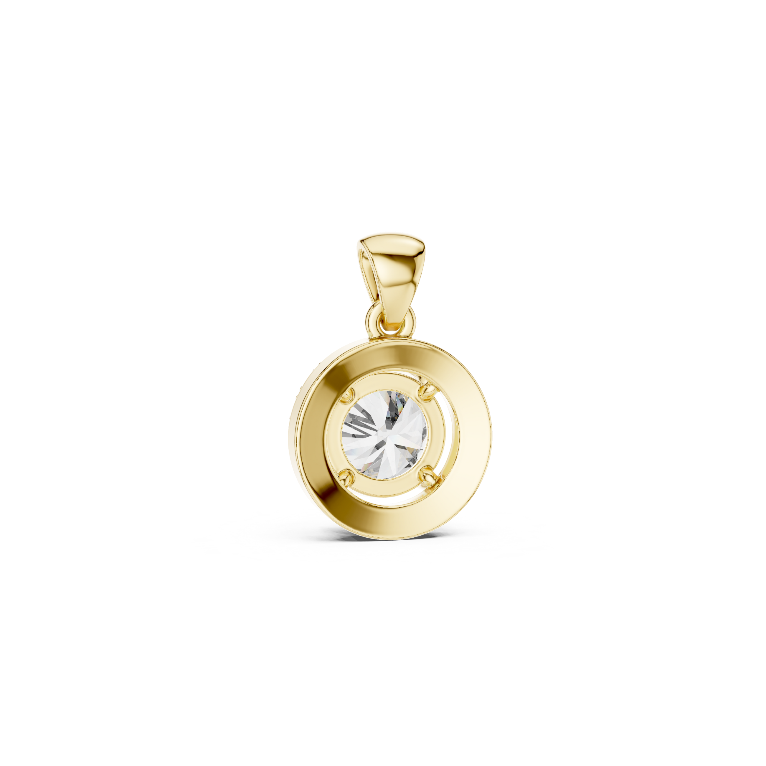 Round Halo Lab Grown Diamond  Pendant