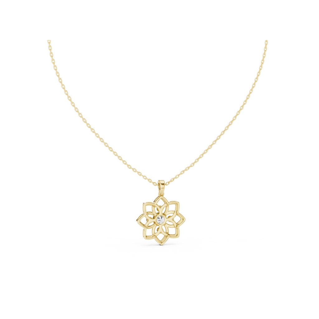 Floral Lab Grown Diamond Pendant