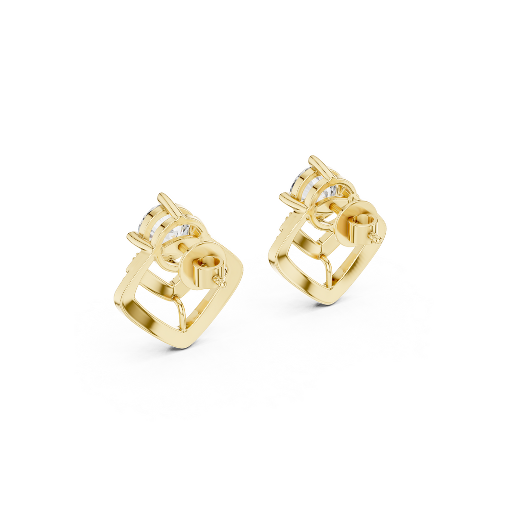 Geometric Lab Grown Diamond Stud