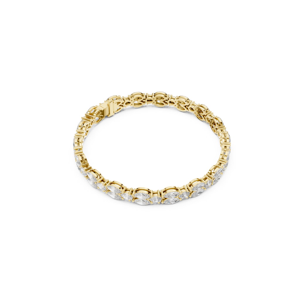 Pear-Cut Lab Grown Diamond Tennis Bracelet