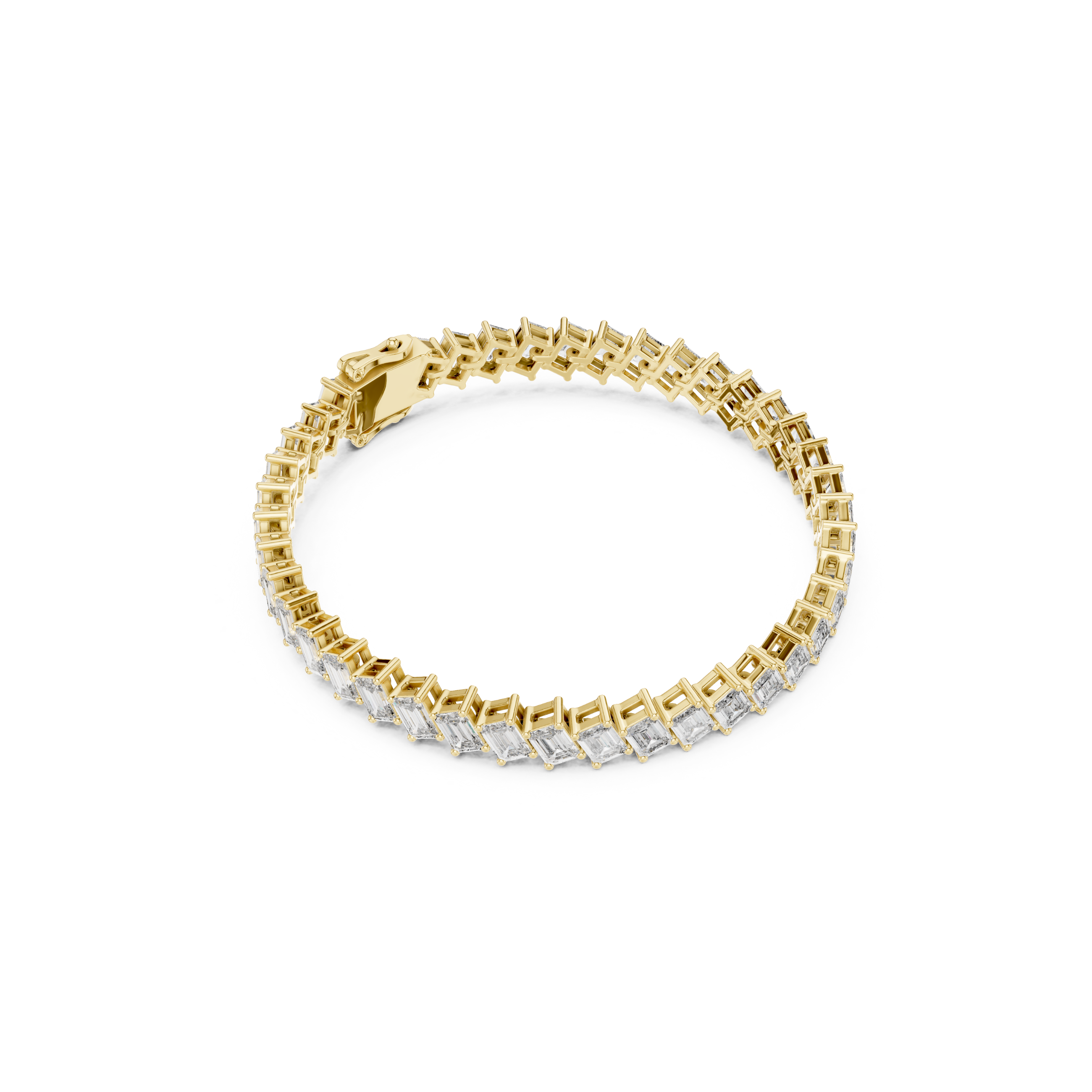 Signature Emerald-Cut Lab Grown Diamond Tennis Bracelet