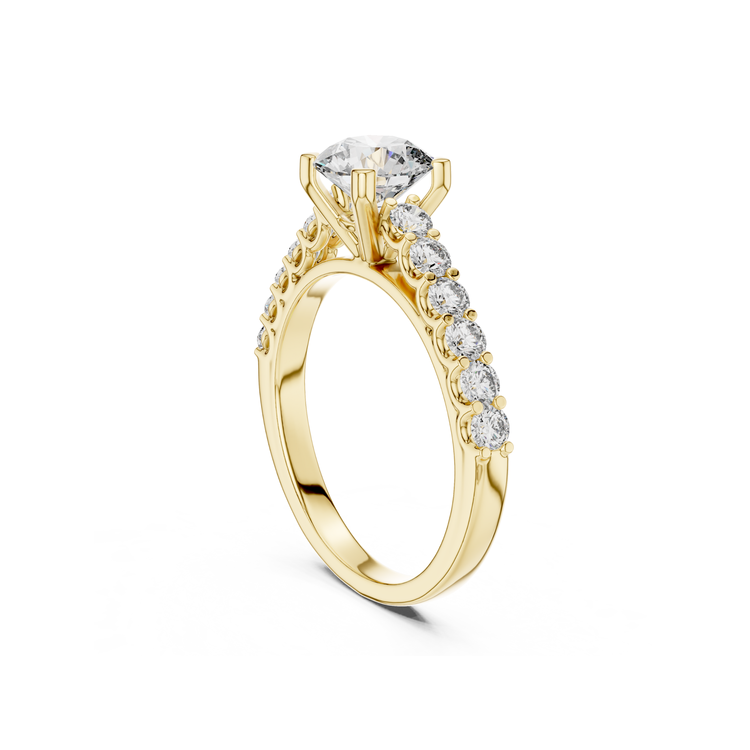 Vintage Classic Diamond Engagement Ring