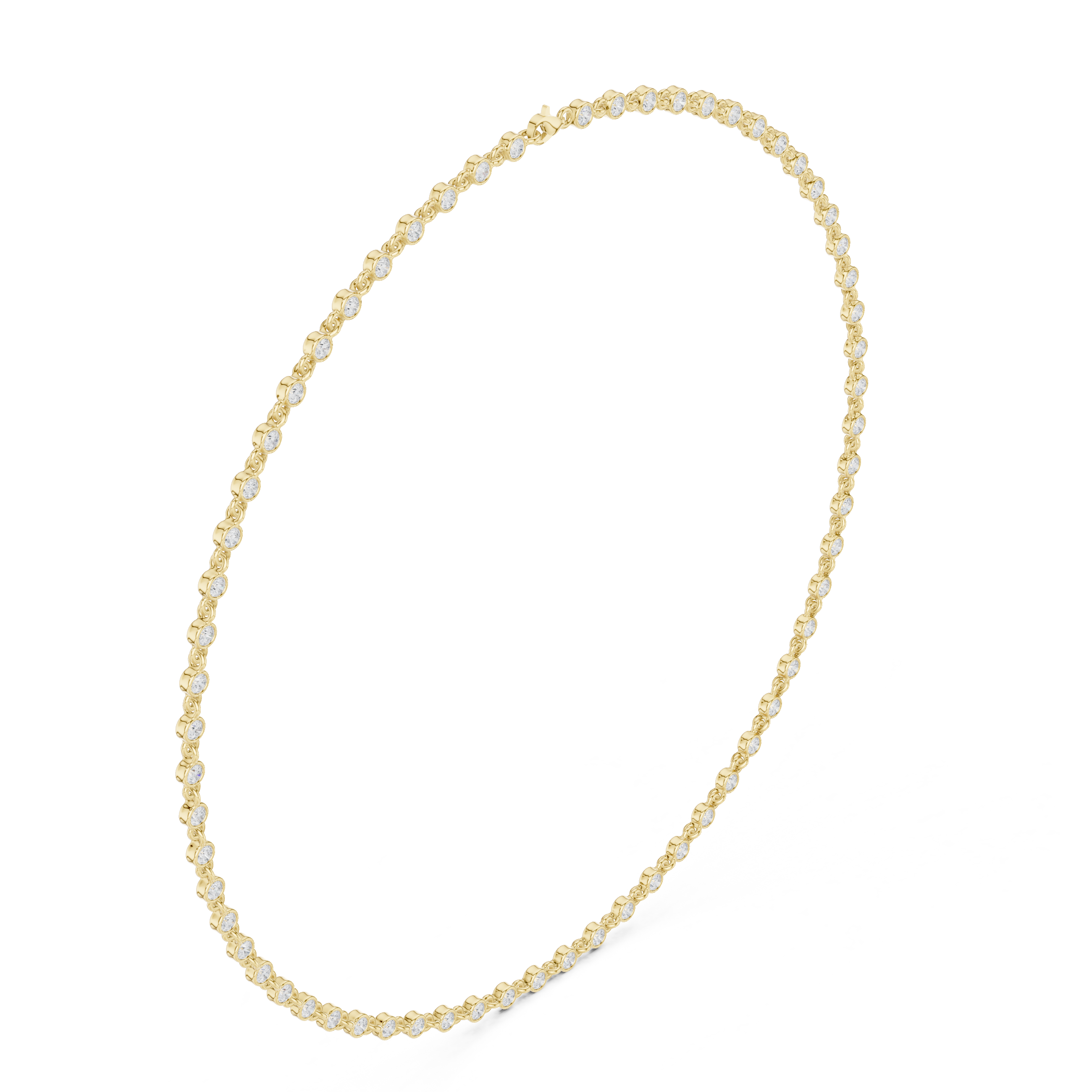 Classic Bezel Set Lab Grown Diamond Necklace