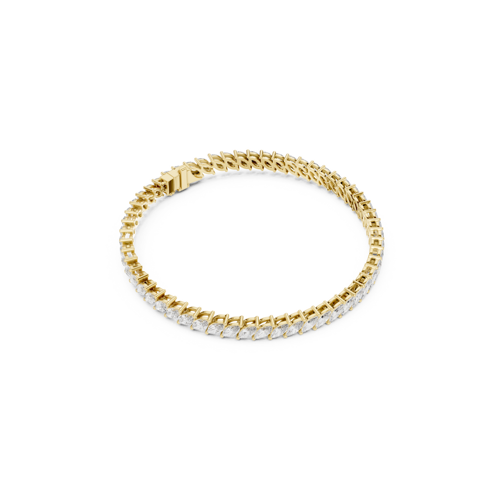 Marquise Lab Grown Diamond Tennis Bracelet.