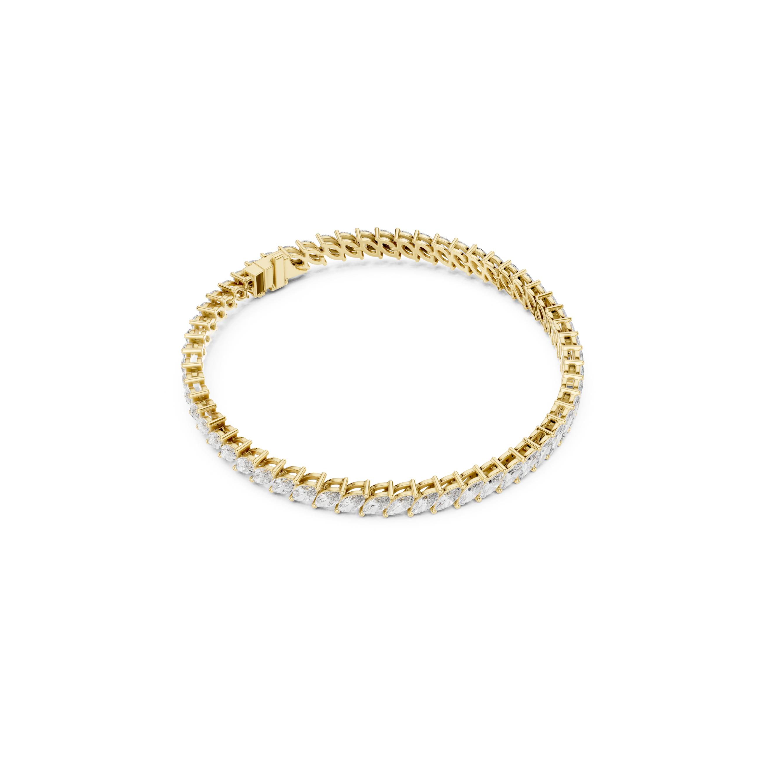 Marquise Lab Grown Diamond Tennis Bracelet.