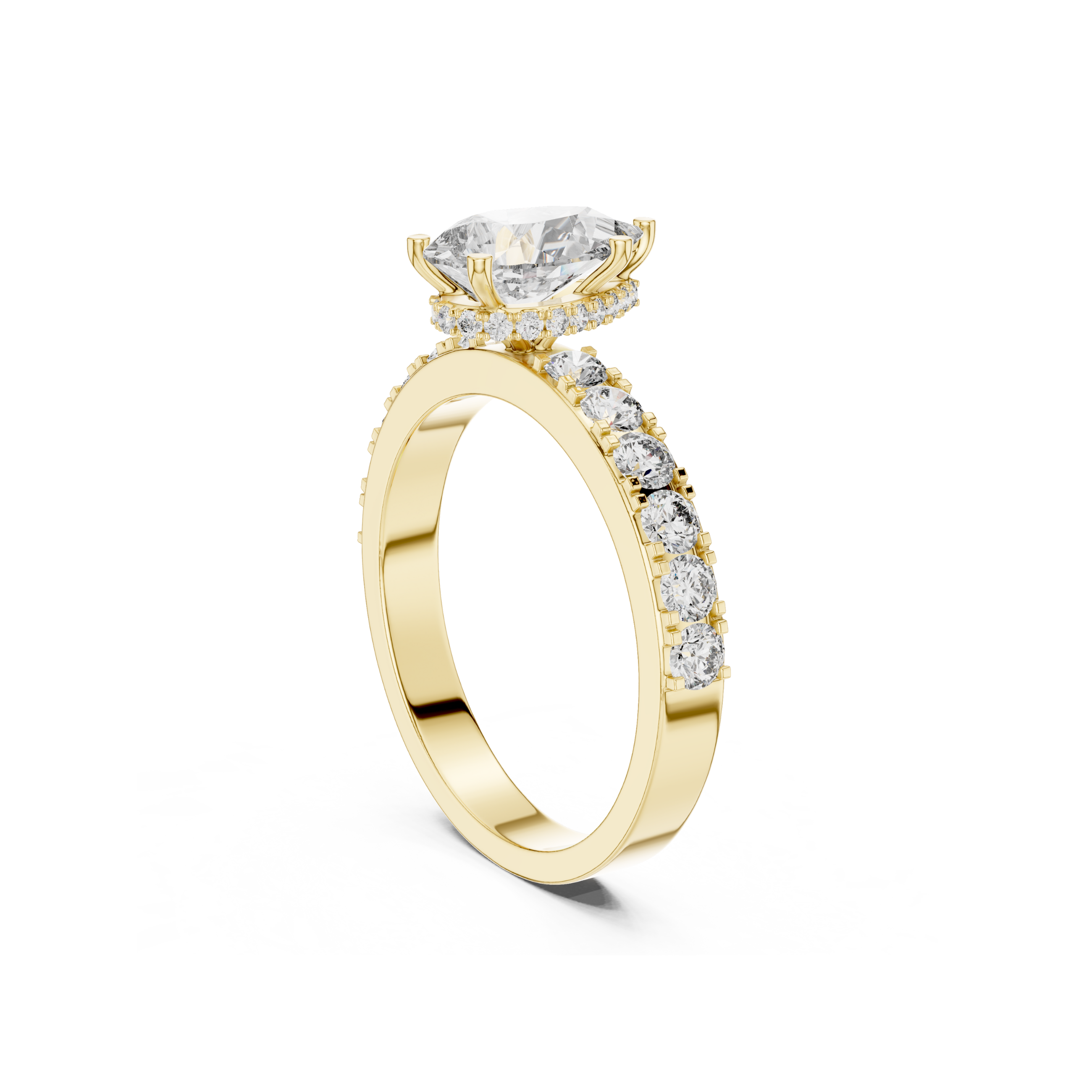 Pear Cut Solitaire Lab Grown Diamond Ring