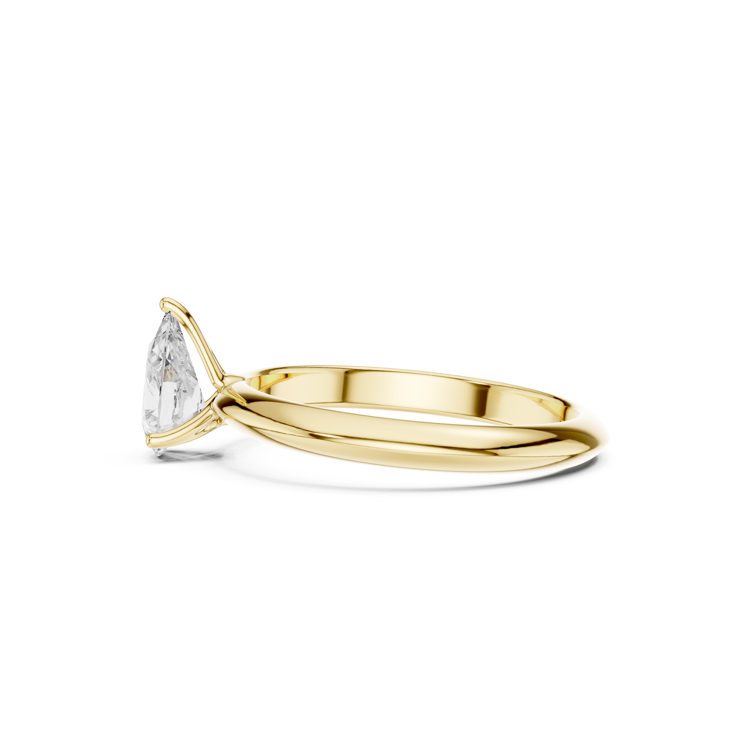 Pear-Cut Solitaire Lab Grown Diamond Ring