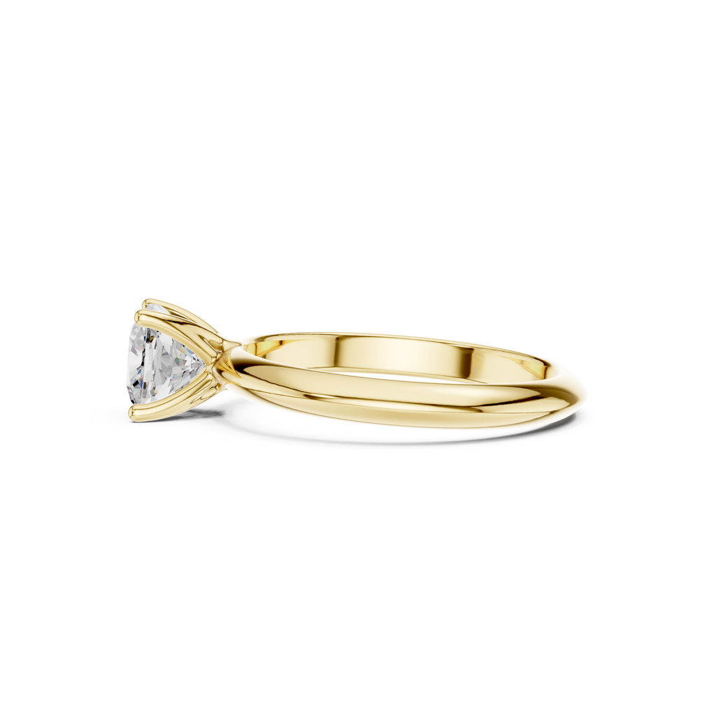 Cushion-Cut Solitaire Lab Grown Diamond Ring