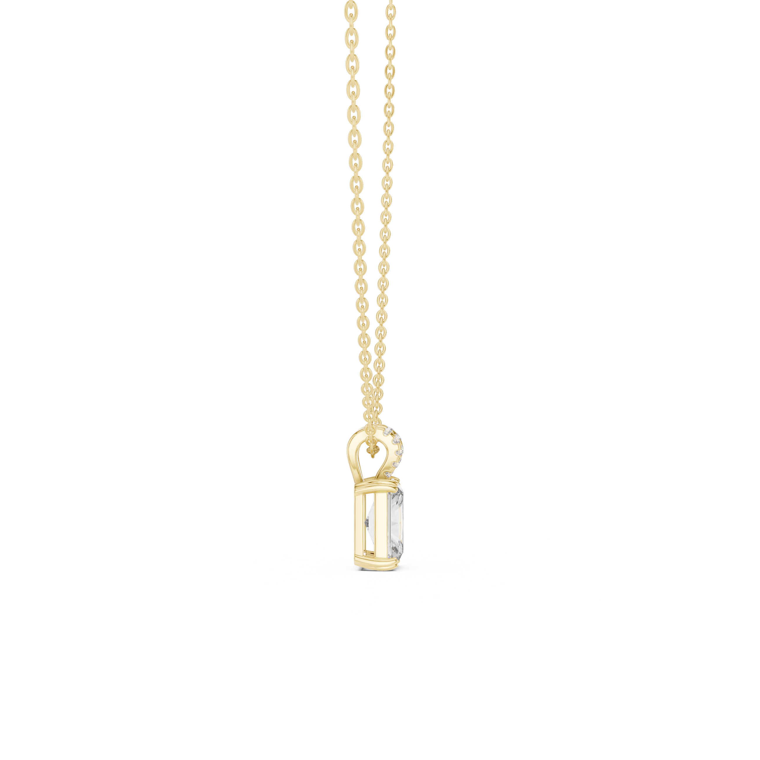 Radiant Cut Solitaire Lab Grown Diamond Pendant