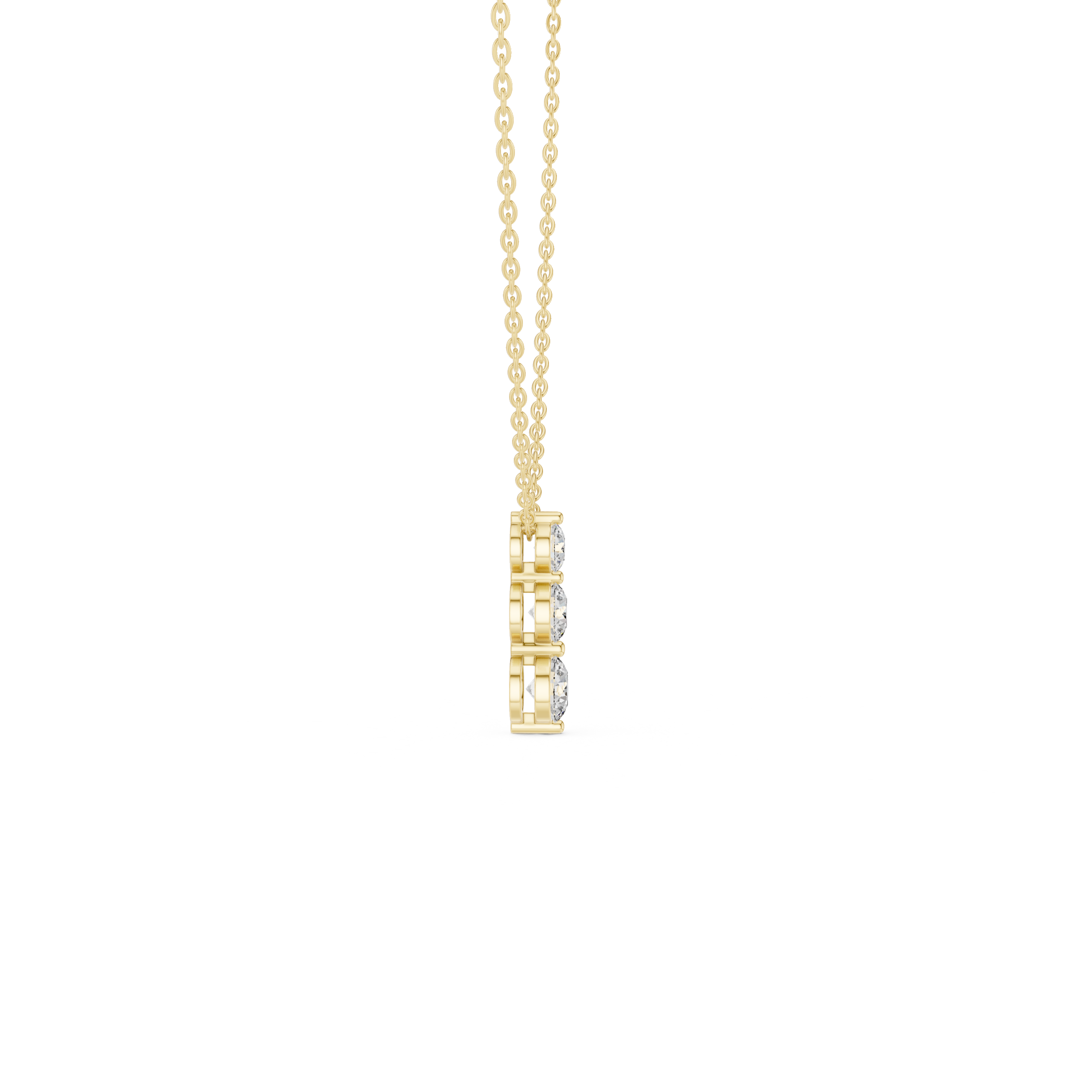 Trio Solitaire Lab Grown Diamond Pendant