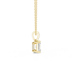 Emerald Cut Solitaire Diamond Pendant