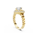 Heart-Shaped Halo Diamond Ring