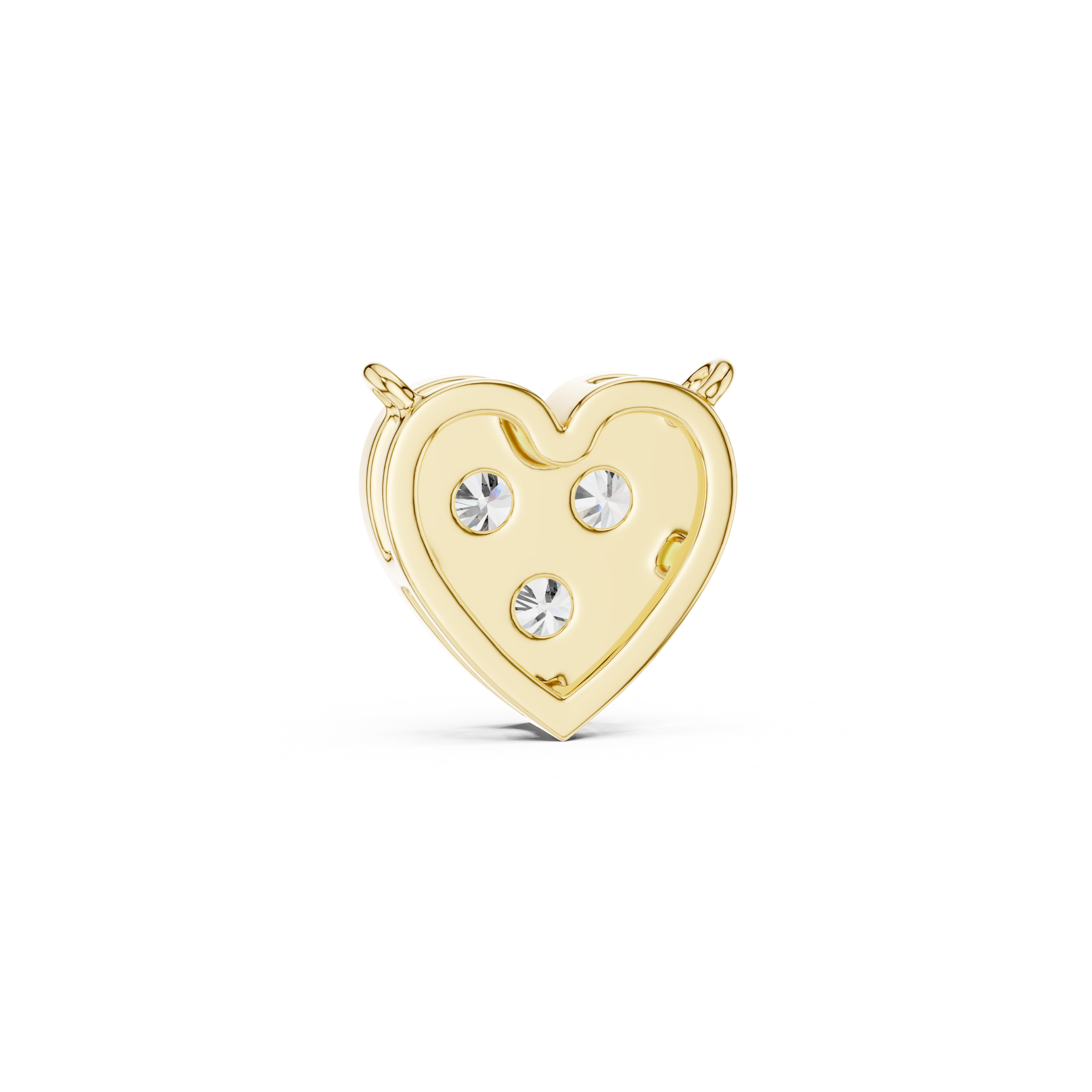 Heart Triple Round Lab Grown Diamond Pendant