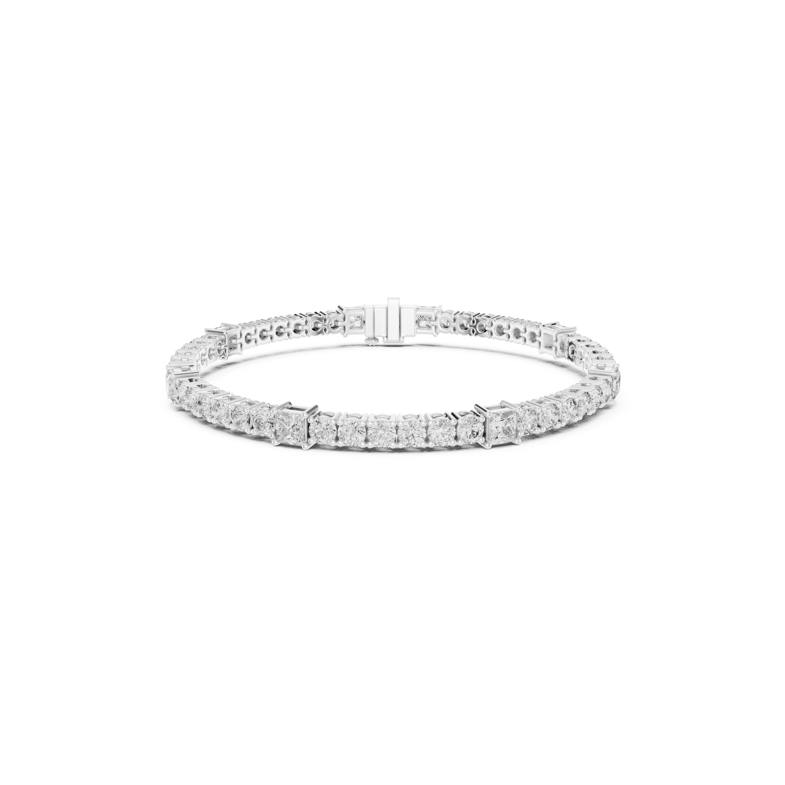 Princess Cut Lab Grown Diamond Tennis Bracelet